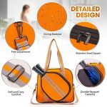 Custom Pickleball Tote Bag Pockets Paddle Storage Insulated Sleeve with logo - 3