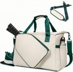 Custom Pickleball Tote Bag With Shoe Compartment And Paddle Storage with logo