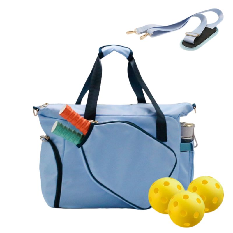 Custom Pickleball Tote Bag with Front Pocket and Shoes Compartment with logo - 1