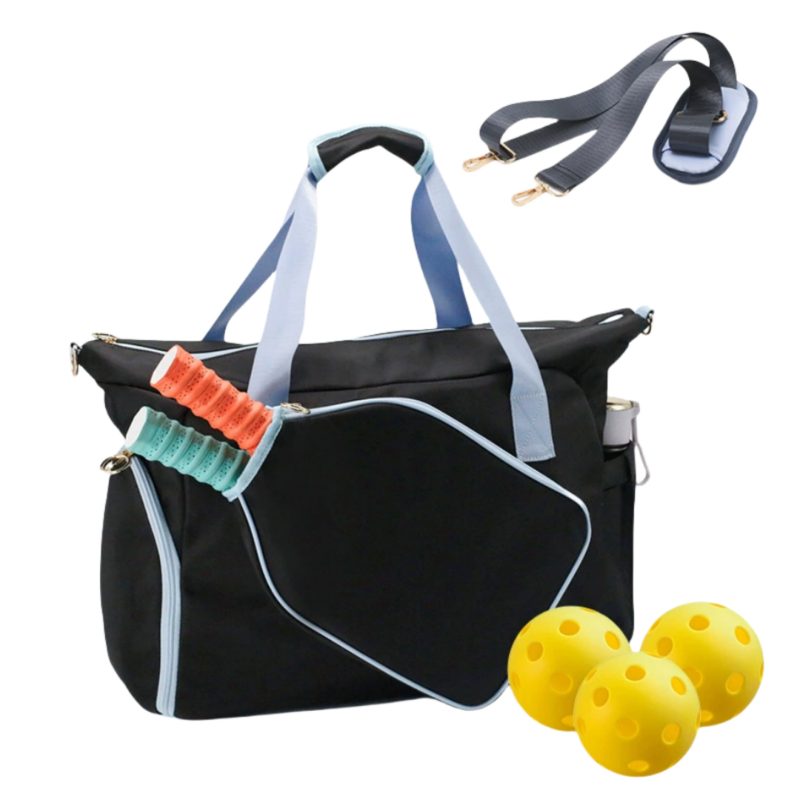 Custom Pickleball Tote Bag with Front Pocket and Shoes Compartment with logo - 4