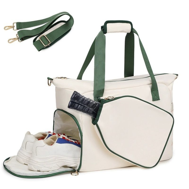 Custom Pickleball Tote Bag with Front Pocket and Shoes Compartment with logo - 8