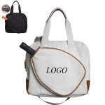 Custom Pickleball Tote Bag with Zipper & Adjustable Shoulder Strap with logo