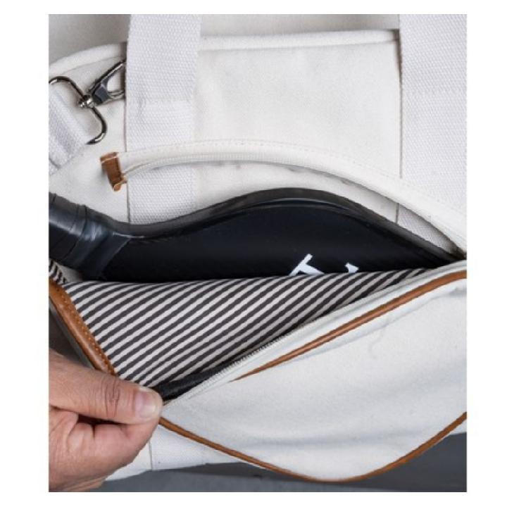 Custom Pickleball Tote Bag with Zipper & Adjustable Shoulder Strap with logo - 3