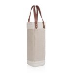 Custom Pinot Jute Single Bottle Insulated Wine Bag with logo