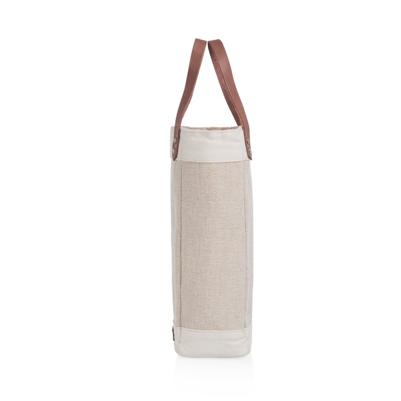 Custom Pinot Jute Single Bottle Insulated Wine Bag with logo - 2