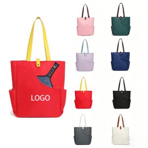 Custom Polyester Zippered Pickleball Paddle Tote Bag with logo