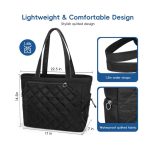 Custom Quilted Tennis & Pickleball Tote Bag Lightweight Waterproof with Extra Large Shoe Compartment with logo - 1