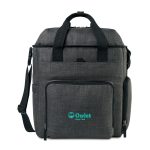 Custom Reagan Recycled rPETCarryall Tote - Charcoal Heather with logo