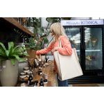 Custom Recycled Cotton Market Tote Bag - AWARE - Natural with logo - 3
