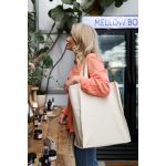Custom Recycled Cotton Market Tote Bag - AWARE - Natural with logo - 4