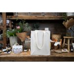 Custom Recycled Cotton Market Tote Bag - AWARE - Natural with logo - 6