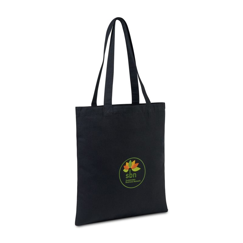 Custom Recycled Cotton Tote - AWARE - Black with logo - 2