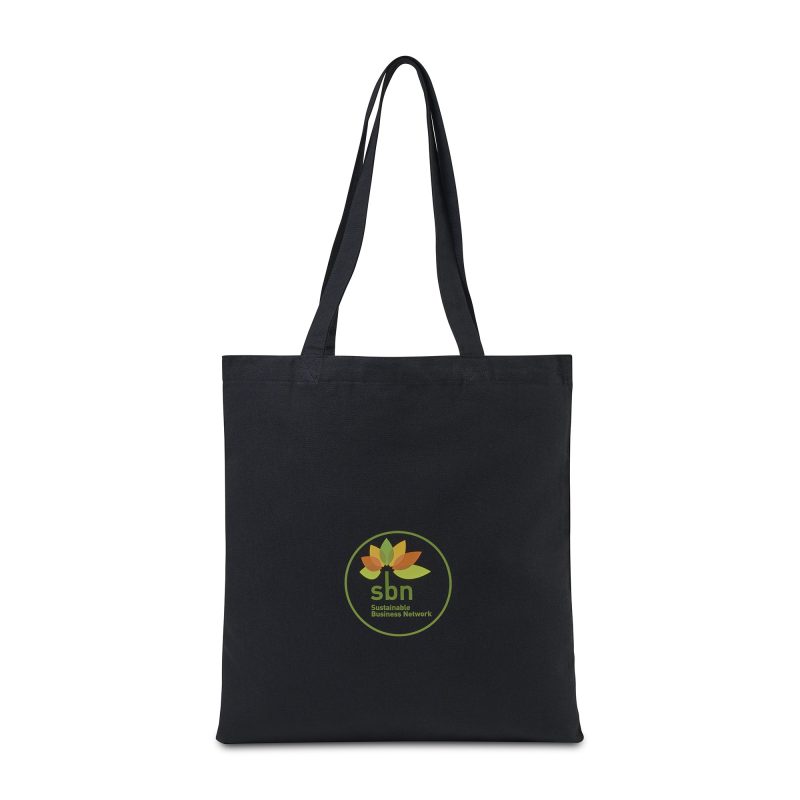 Custom Recycled Cotton Tote - AWARE - Black with logo