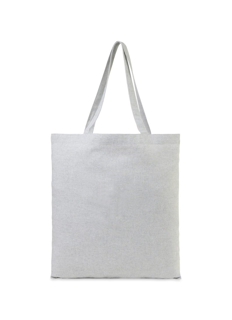 Custom Recycled Cotton Tote - AWARE - Light Grey with logo - 1