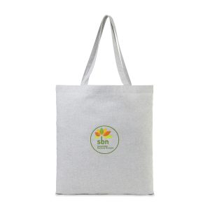 Custom Recycled Cotton Tote - AWARE - Light Grey with logo