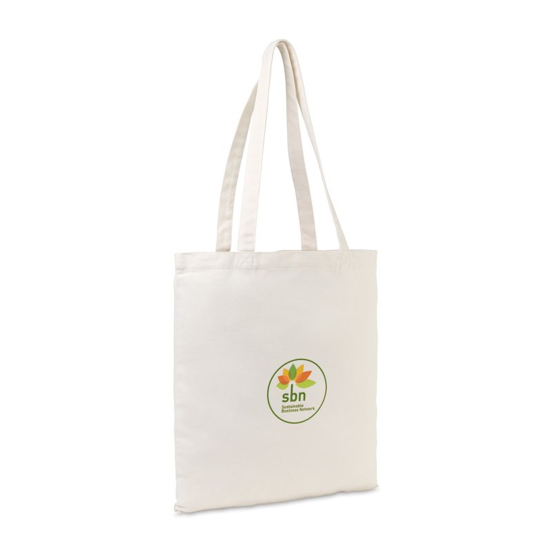 Custom Recycled Cotton Tote - AWARE - Natural with logo - 2
