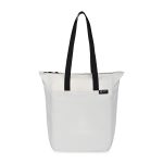 Custom Renew Recycled rPET Zippered Tote - AWARE - Cream with logo - 1