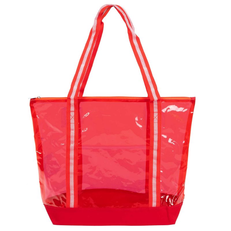 Custom See-Through Eco-Friendly Zipper Tote Bag with logo - 1