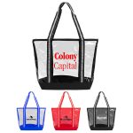 Custom See-Through Eco-Friendly Zipper Tote Bag with logo