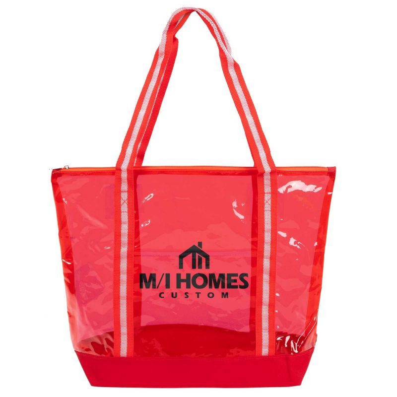 Custom See-Through Eco-Friendly Zipper Tote Bag with logo - 2
