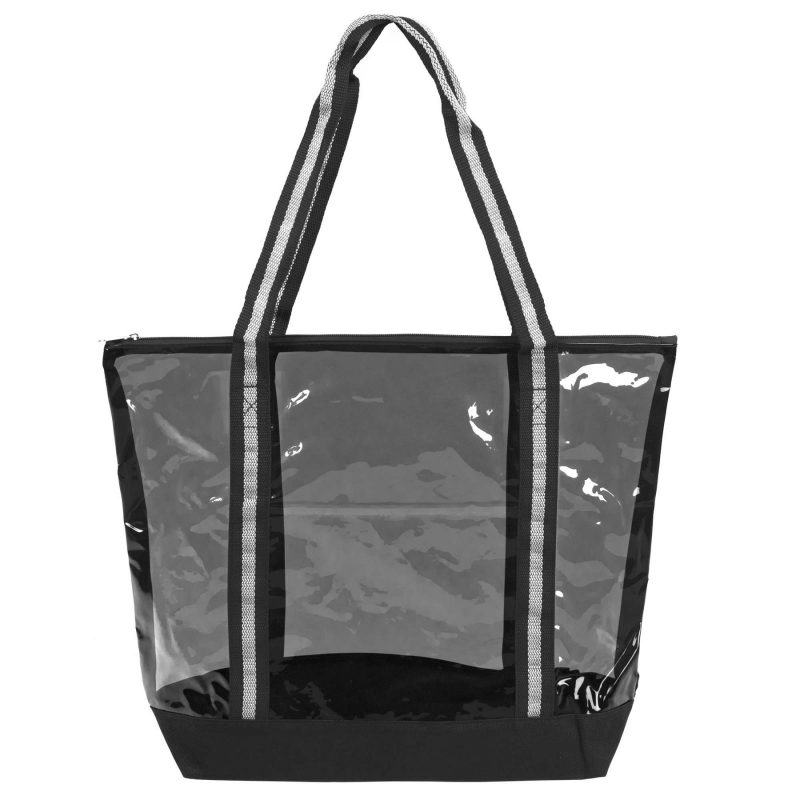 Custom See-Through Eco-Friendly Zipper Tote Bag with logo - 3