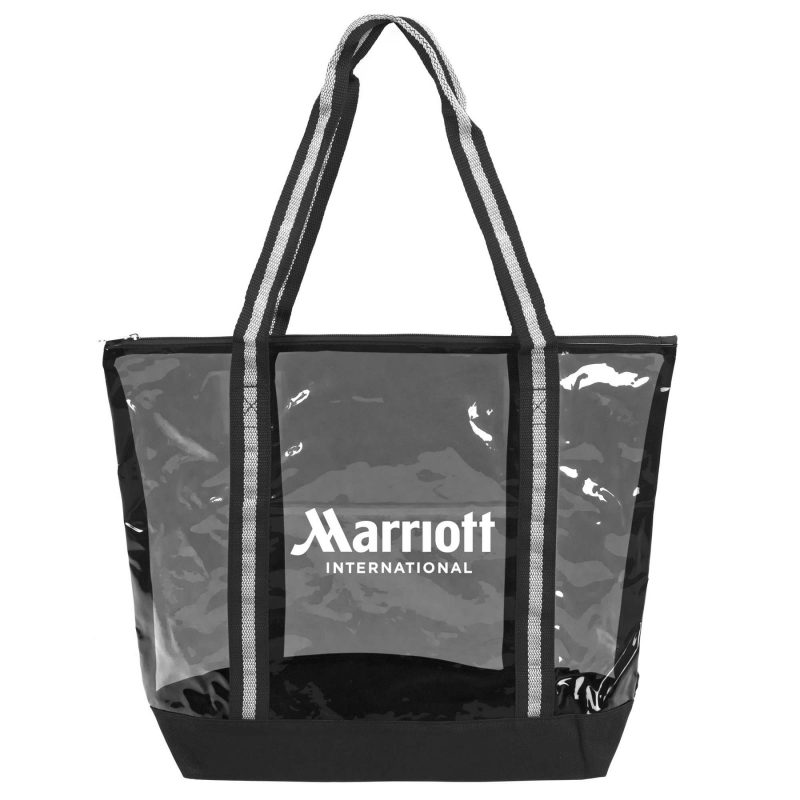 Custom See-Through Eco-Friendly Zipper Tote Bag with logo - 4