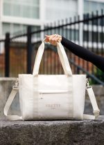 Custom Skyler Recycled rPET Work to Weekend Laptop Tote - Birch with logo - 3