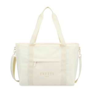 Custom Skyler Recycled rPET Work to Weekend Laptop Tote - Birch with logo