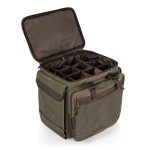 Custom Somm 12 Bottle Wine Tote with wheels- Khaki/Brown with logo - 3