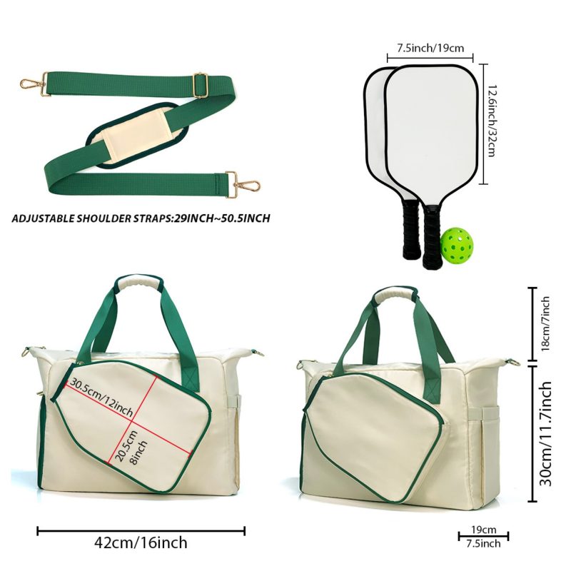 Custom Stylish Pickleball Tote Bag With Adjustable Strap with logo - 2