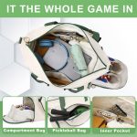 Custom Stylish Pickleball Tote Bag With Adjustable Strap with logo - 4