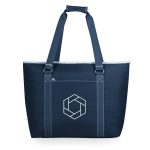 Custom Tahoe Canvas Cooler Tote w/Zipper Pocket with logo