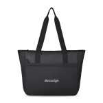 Custom Transit Recycled rPET Laptop Tote - Black with logo