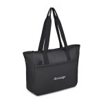 Custom Transit Recycled rPET Laptop Tote - Black with logo - 3