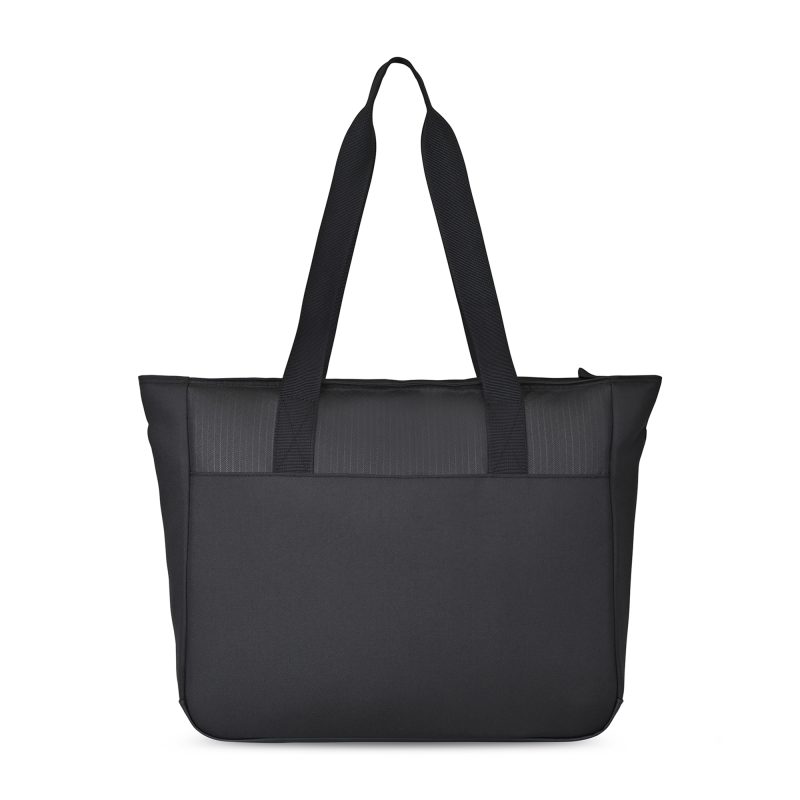 Custom Transit Recycled rPET Laptop Tote - Black with logo - 4