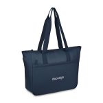 Custom Transit Recycled rPET Laptop Tote - Navy with logo - 3