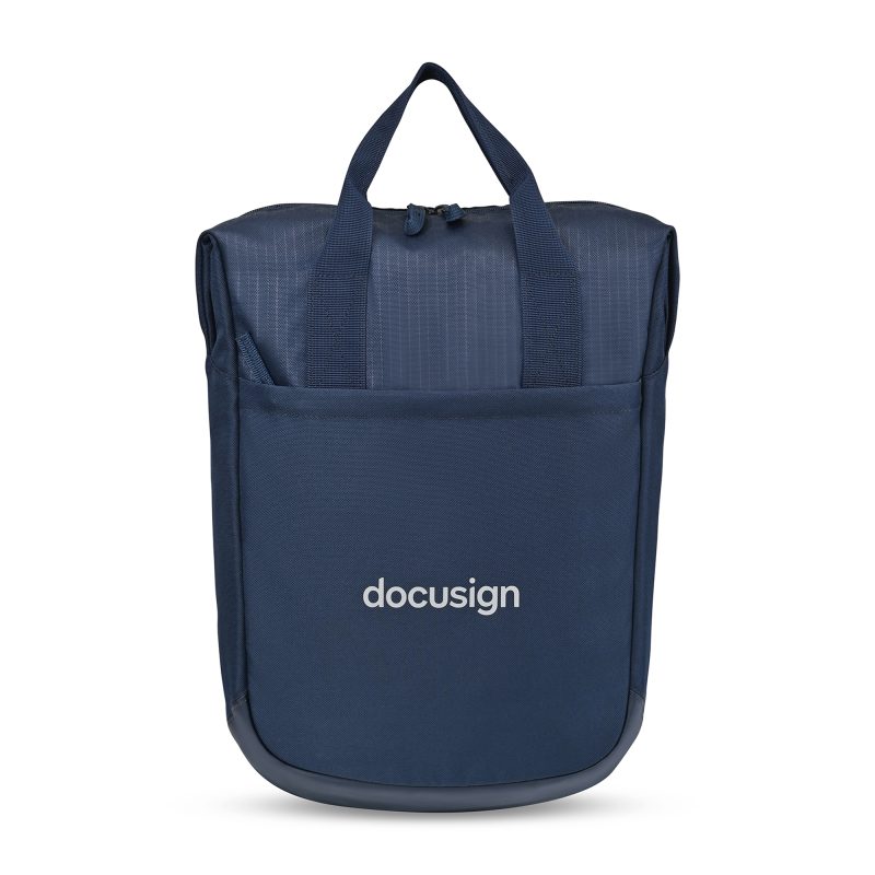 Custom Transit Recycled rPET Laptop Totepack - Navy with logo