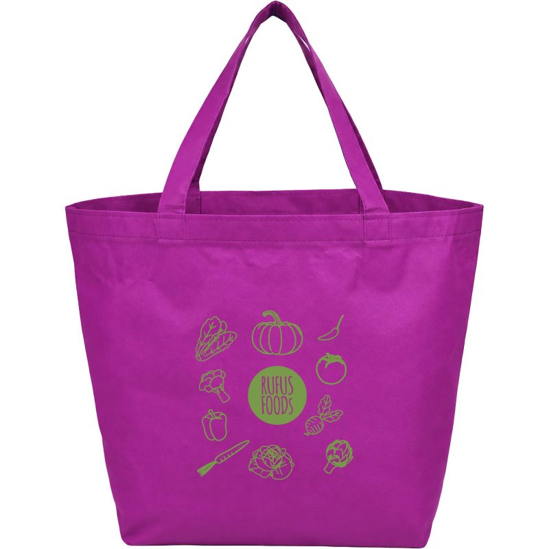 Custom YaYa 100% Recycled Budget Non Woven Shopper Tote with logo - 2